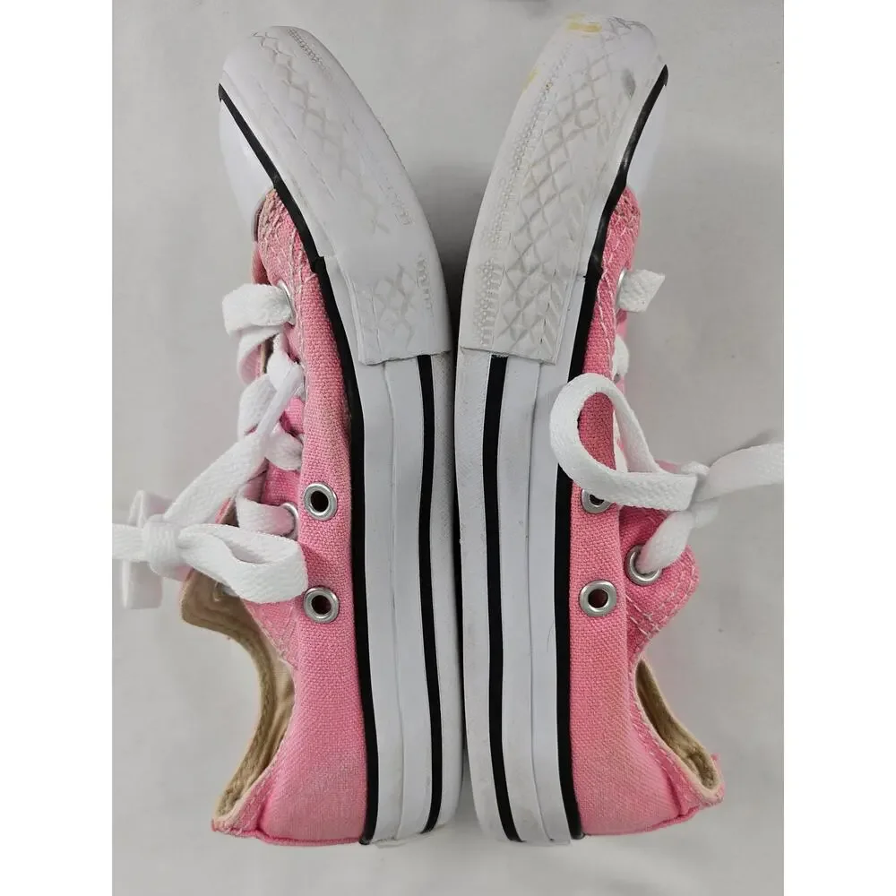 CONVERSE ALL STAR YOUTH PINK LOW TOP CHUCK TAYLOR SNEAKERS SIZE 11